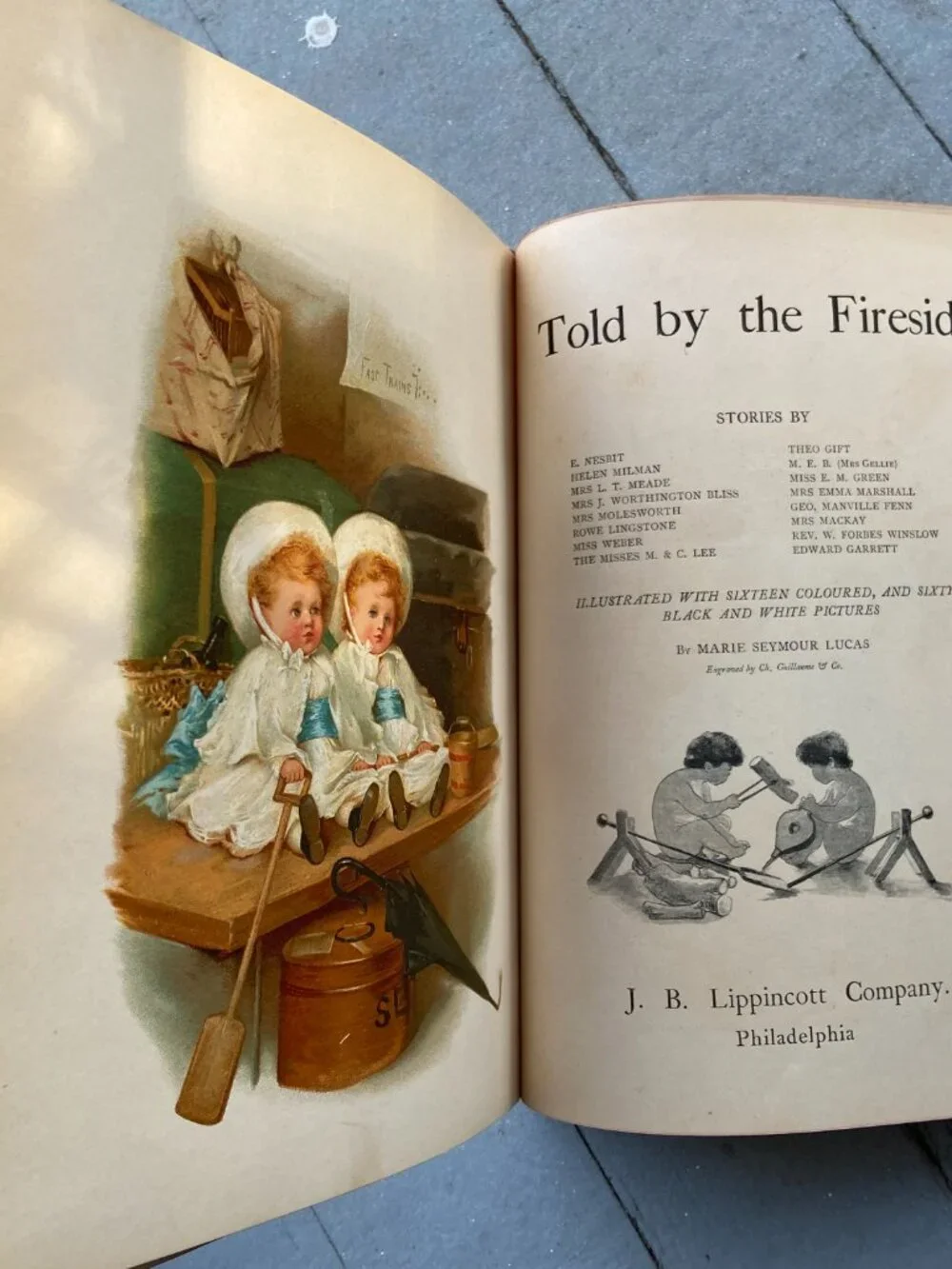 Victorian Chromolithograph Book, Marie Seymour Lucas Illustrations, Circa 1890,
